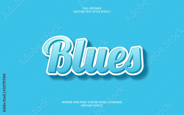 Fototapeta blues text effect 