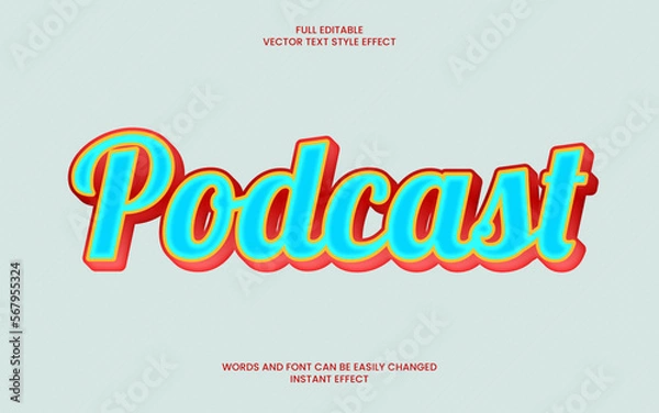 Obraz podcast text effect 