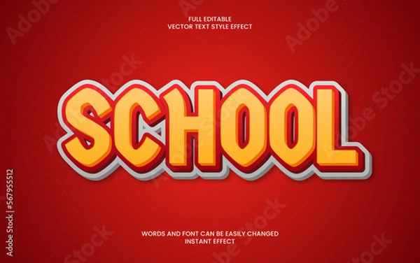 Obraz school text effect 
