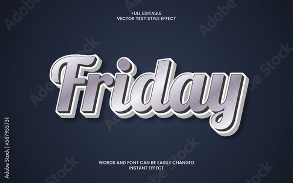 Obraz friday text effect 
