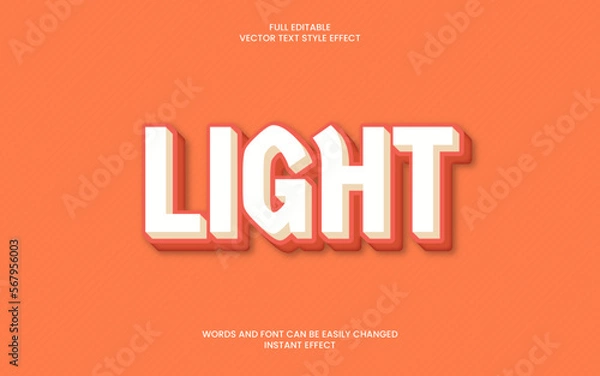 Fototapeta light text effect