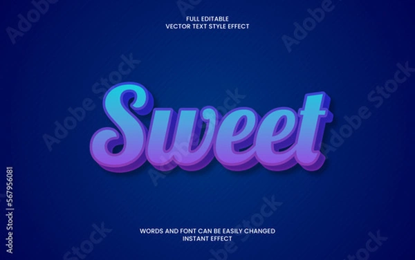 Obraz sweet text effect