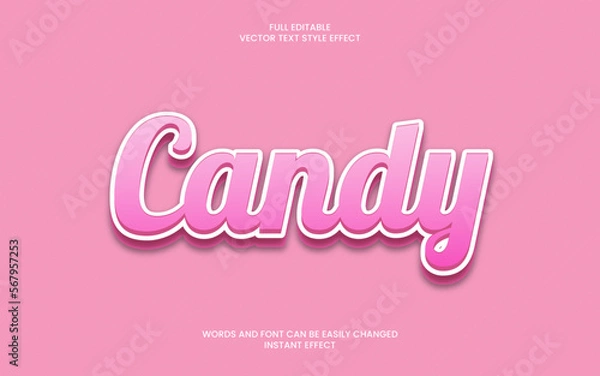 Fototapeta candy text effect 