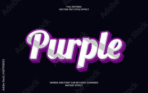 Fototapeta Purple Text Effect
