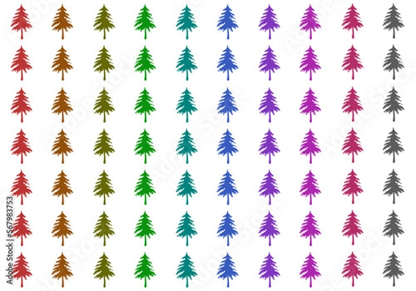 Obraz christmas tree set