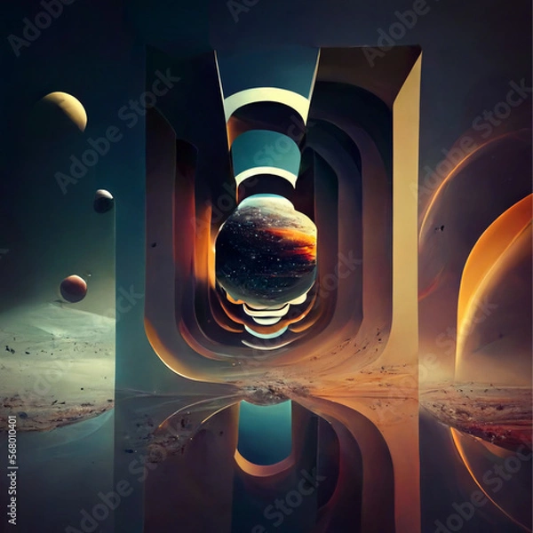 Obraz Space view - Abstract art
