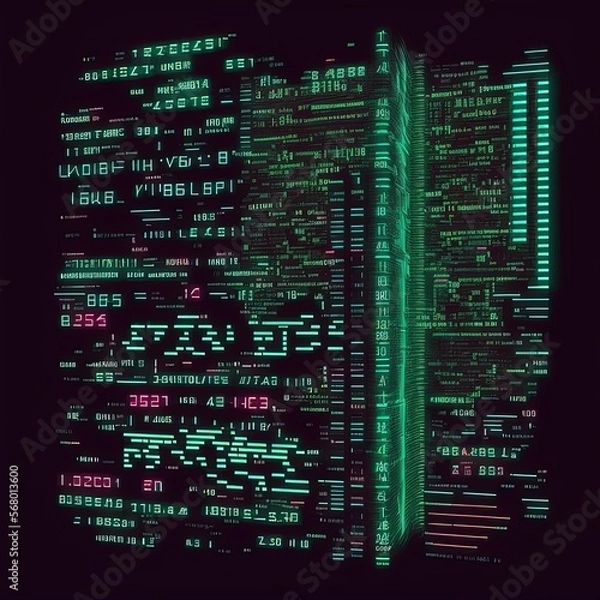 Obraz Digital illustration about Computer and Technology. Generative AI.