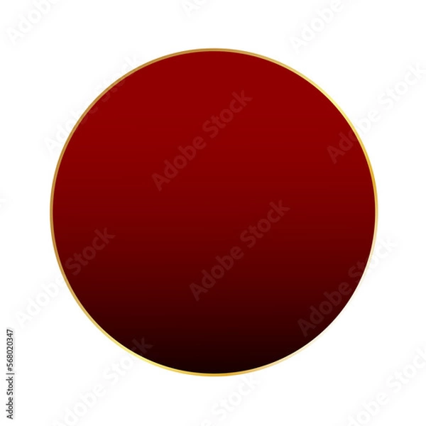 Fototapeta round shape with red gradient color