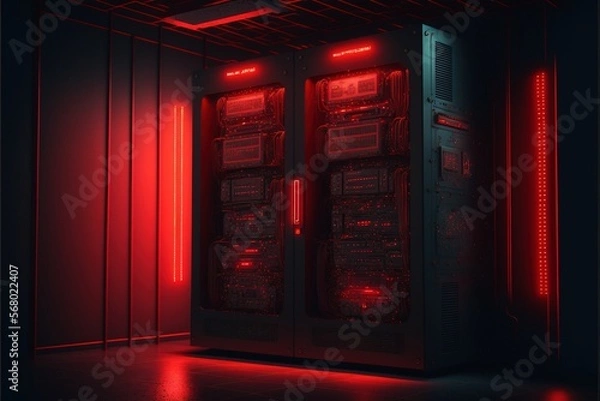 Obraz Digital illustration about Computer and Technology. Generative AI.