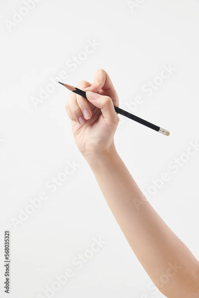 Obraz 연필을 들고 그림을 그리는 표현하는 여성의 손