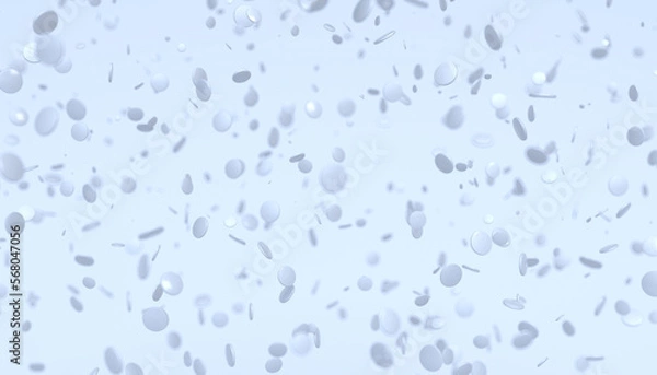 Fototapeta White Candy abstract background floating candy 3d