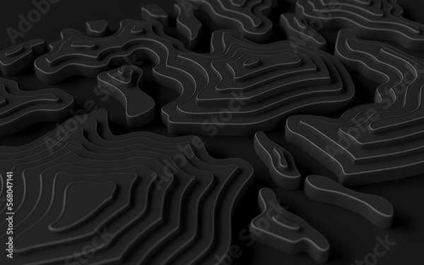 Fototapeta Black Landscape texture