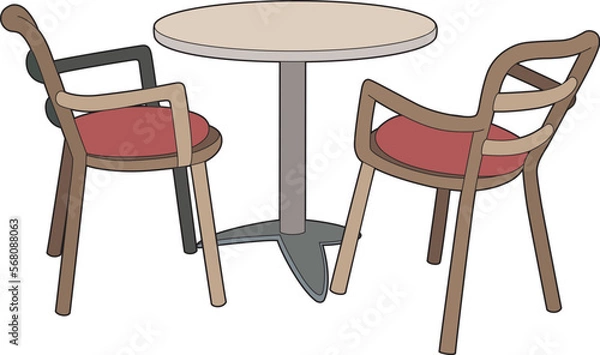 Obraz Two armchairs and a table