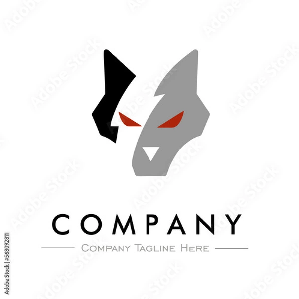Obraz wolf company logo vector design