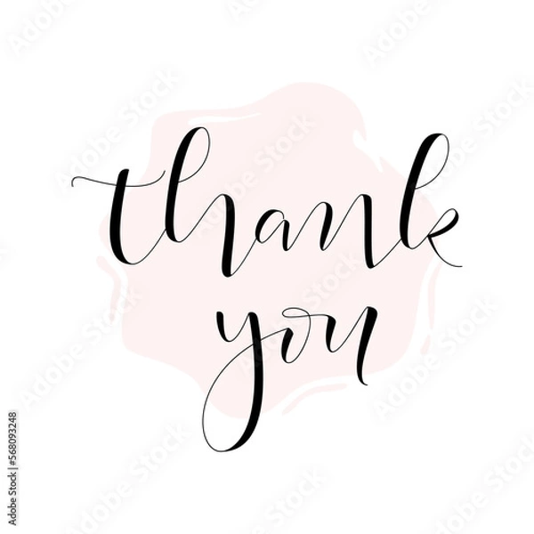 Obraz Calligraphy Thank You Hand Lettering Design