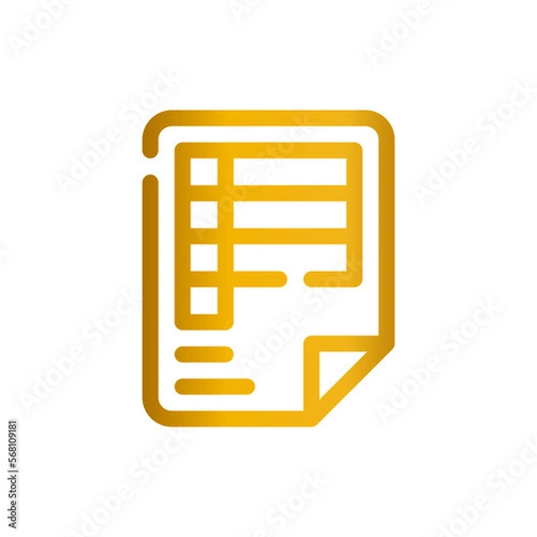 Fototapeta invoice gradient icon