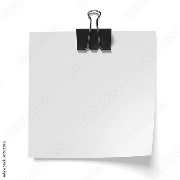 Obraz Paper pinned binder clips