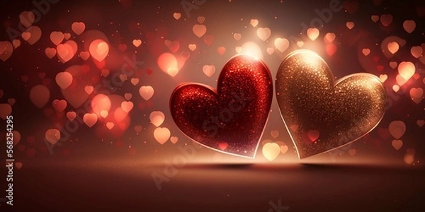 Fototapeta Valentines day background, pattern