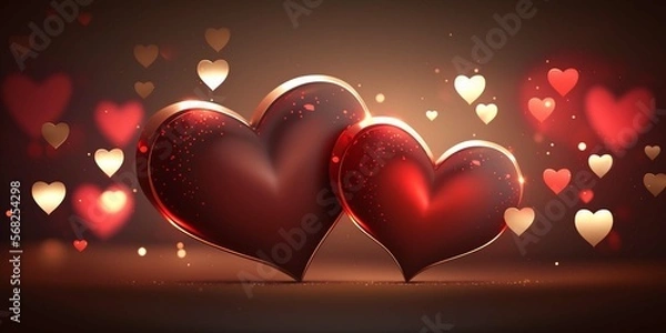 Fototapeta Valentines day background, pattern