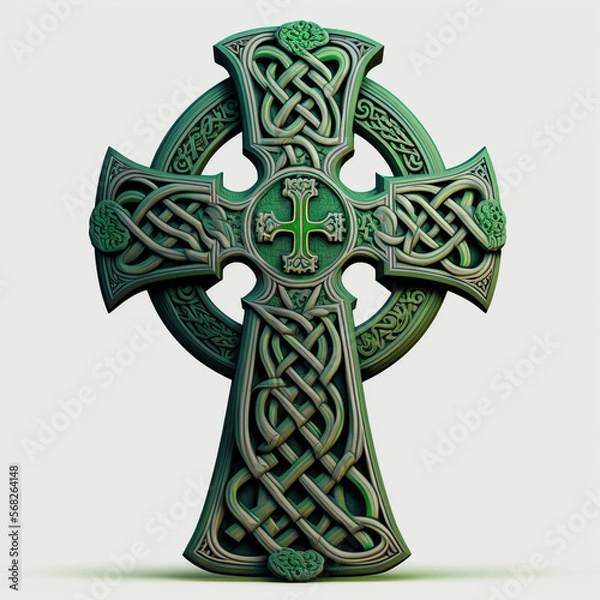 Fototapeta Celtic Cross Logo, Image, Emblem, Irish, Generative AI