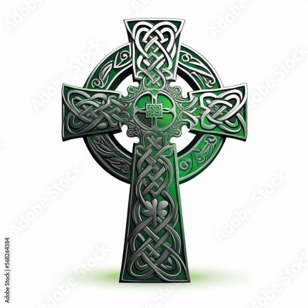 Fototapeta Celtic Cross Logo, Image, Emblem, Irish, Generative AI