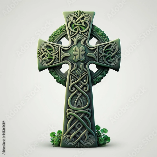 Fototapeta Celtic Cross Logo, Image, Emblem, Irish, Generative AI