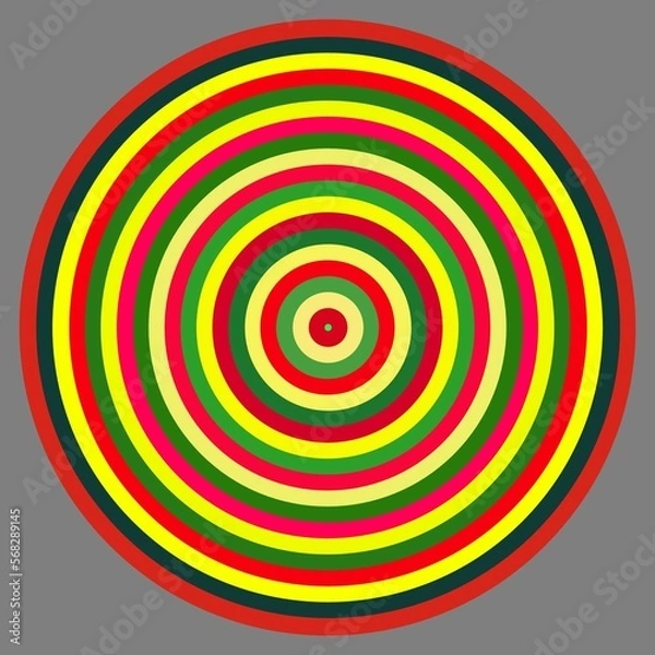Fototapeta circle, spiral, color, pattern, rainbow, colorful, art, illustration, design, swirl, circles, wallpaper, round, vector, yellow, texture, backdrop, colors, spectrum, multicolored, light, shape