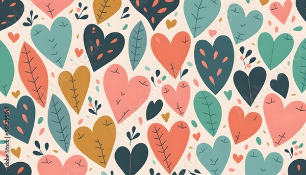 Fototapeta hearts pattern, romance, valentine's day