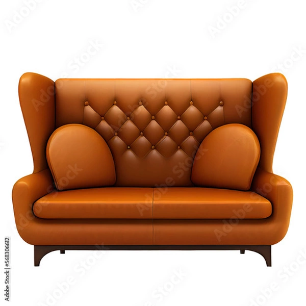 Obraz Modern sofa leather on isolated  background.