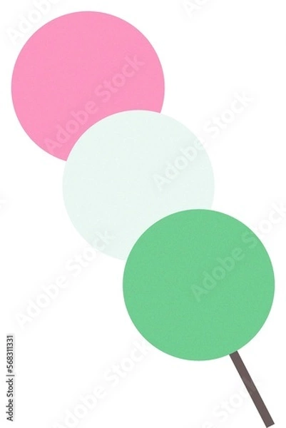 Fototapeta 三色団子のイラスト