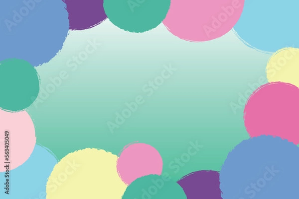 Obraz colorful circles on green ombre background