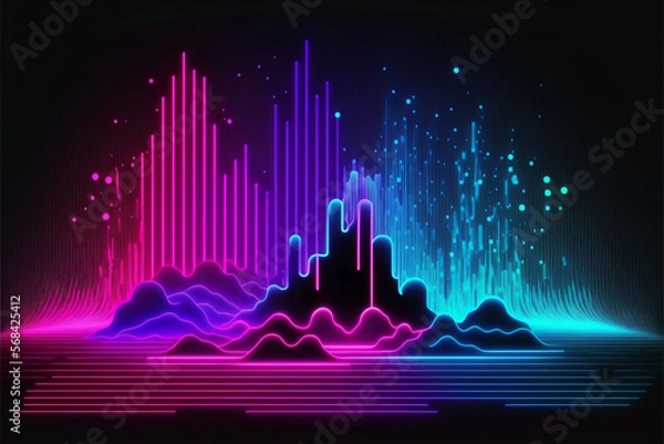 Obraz background with dj clouds