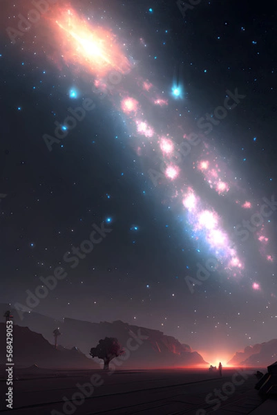 Fototapeta starry night sky