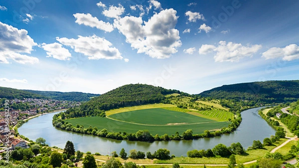 Obraz Neckarsteinach - Ausblick auf den Neckar