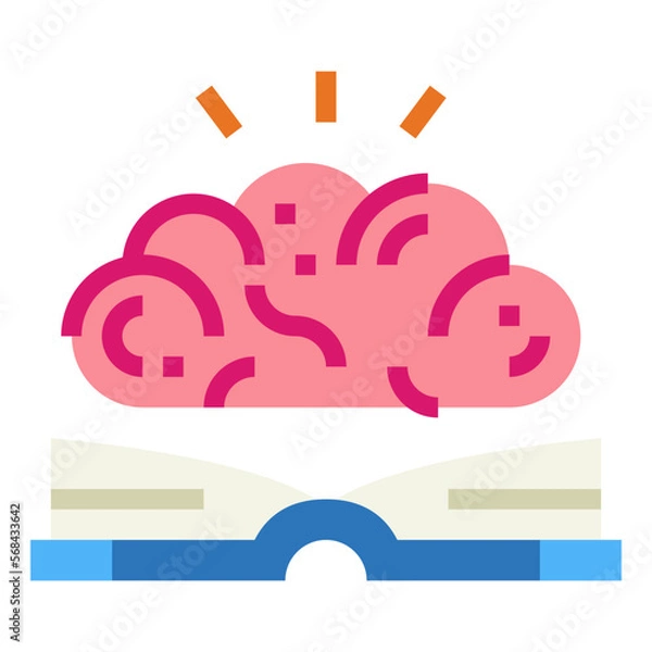 Fototapeta brain flat icon style