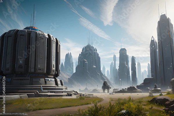 Obraz Space exploration concept art