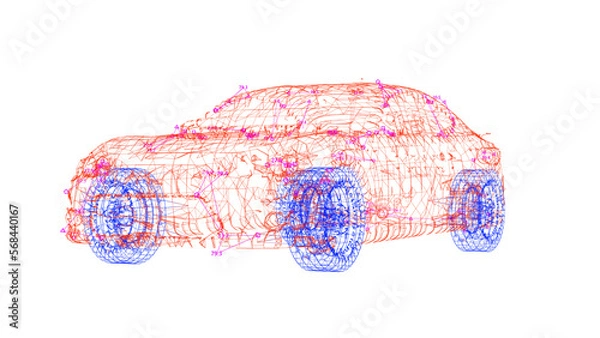 Obraz Car HUD UI. Automotive Visualization