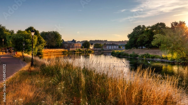 Obraz River Exe Evening Glow