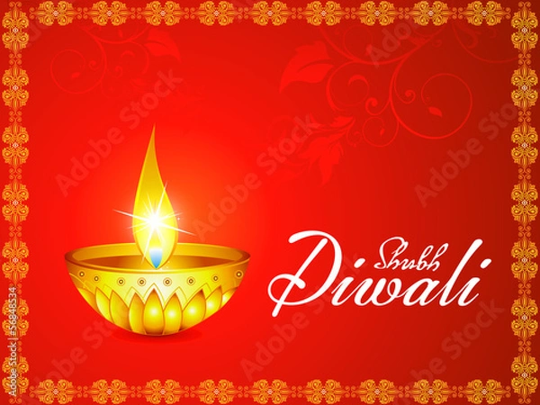 Fototapeta abstract artistic diwali background