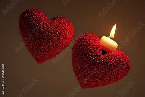 Obraz heart shaped candle