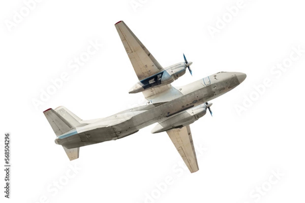 Obraz Airplane plane flight propeller jet in PNG isolated on transparent background