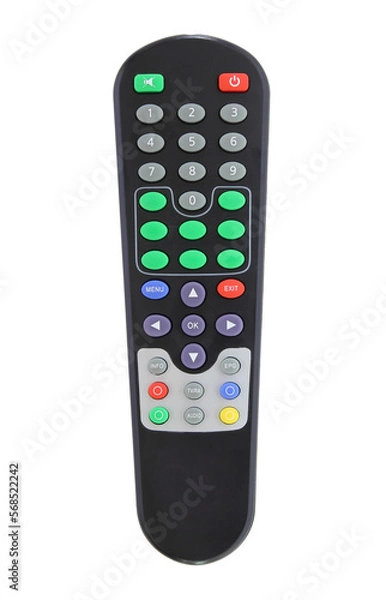 Fototapeta TV remote control isolated with clipping path