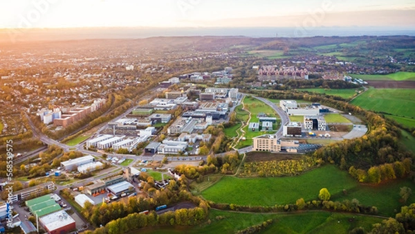 Obraz aerial view of Aachen, University, Campus