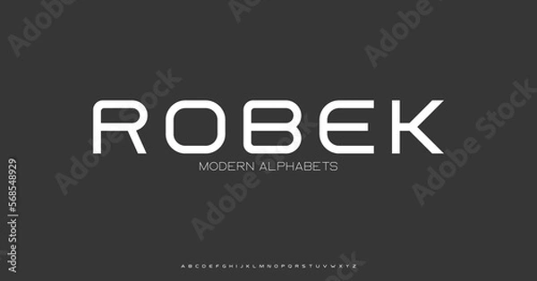 Fototapeta Modern Sports tech font typography. MINIMAL vector typeface for a company. Minimal gaming fonts for logo design.	