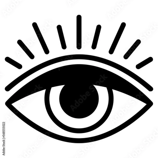 Obraz boho evil eye glyph icon