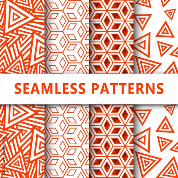 Fototapeta Collection draw simple abstract patterns for your fabric and textile