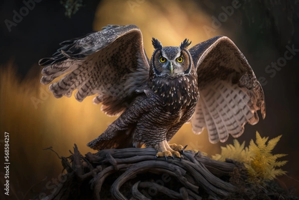 Obraz Sowa składająca skrzydła