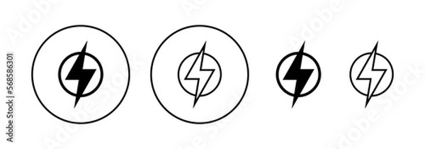 Fototapeta Lightning icon vector for web and mobile app. electric sign and symbol. power icon. energy sign