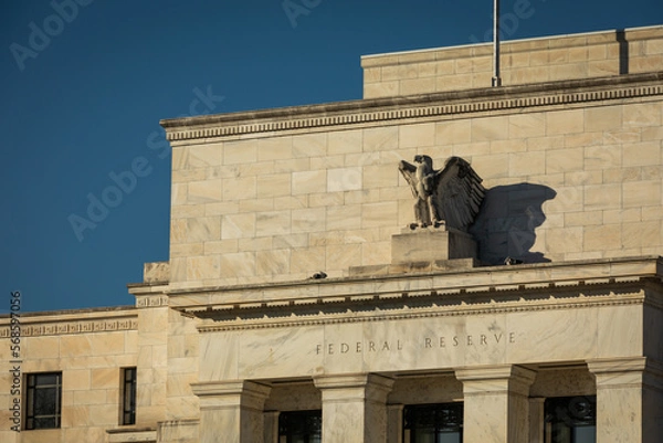 Fototapeta Partial View of the Federal Reserve ("Fed") Headquarters Office Building in Washington, D.C.