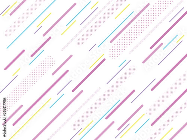 Obraz 背景画像 透過 ポップ 斜線 ドットかわいい カラフル ポップ ピンク色